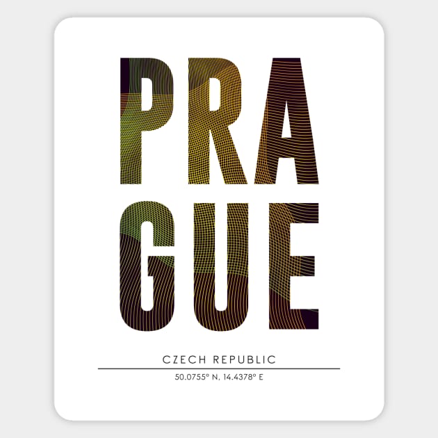 Prague city typography Sticker by StudioGrafiikka